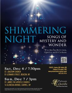 Putnam Chorale Announces Fall 2025 Concerts