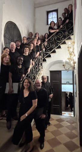 Members of the Putnam Chorale traveled to Italy to perform at historic churches. Here they are pictured at the Chiesa della Pieta in Venice